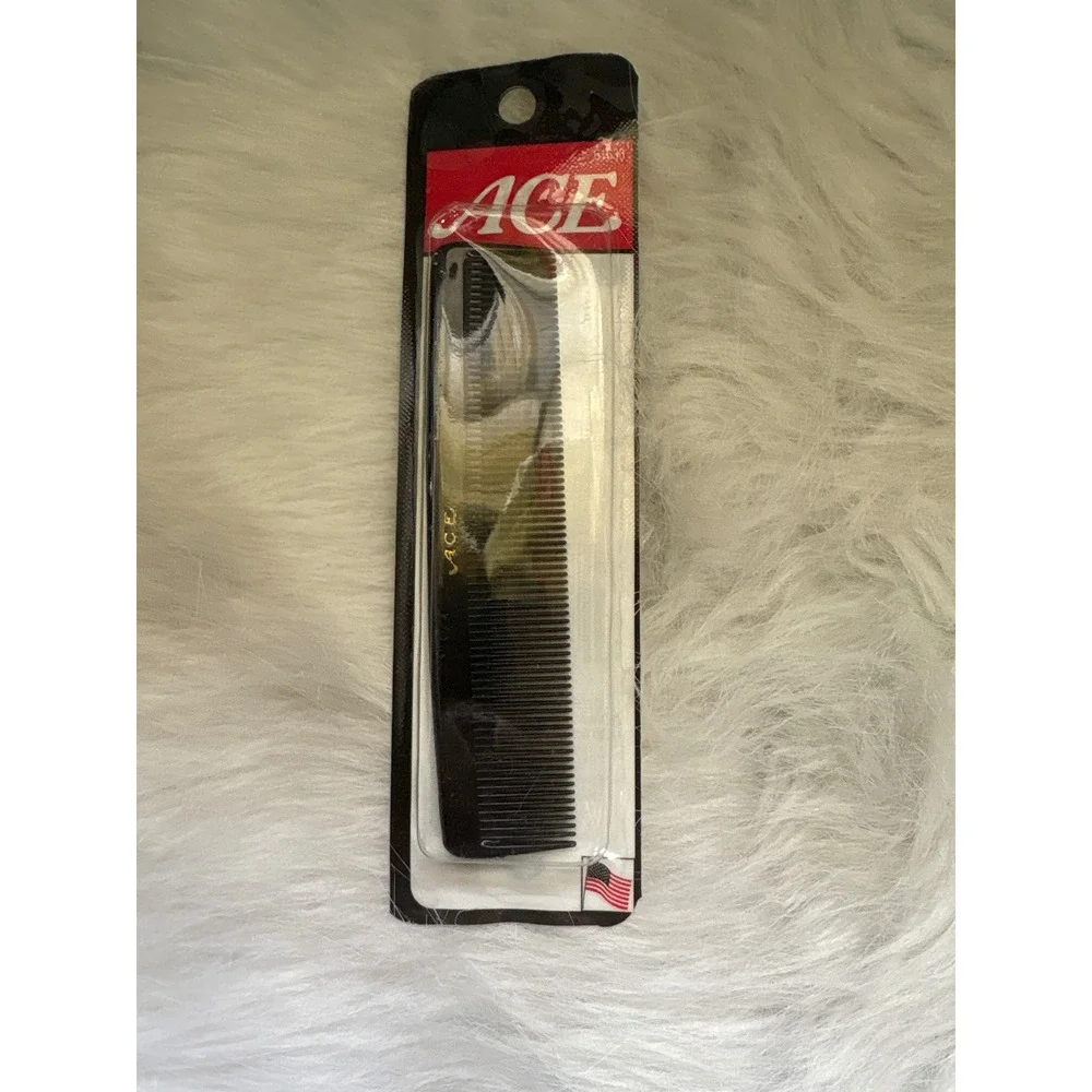 ACE‎ Pocket Comb Bulk Lot of 3 Black Hair Combs Mens Grooming New in Package